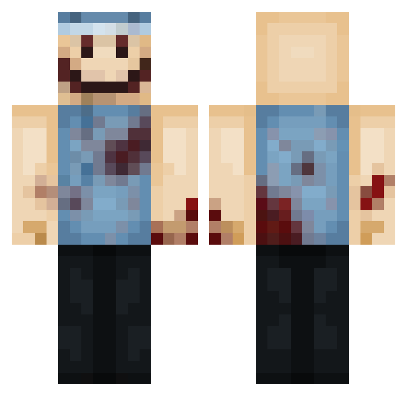 Bobona_4 Minecraft skin, front and back view