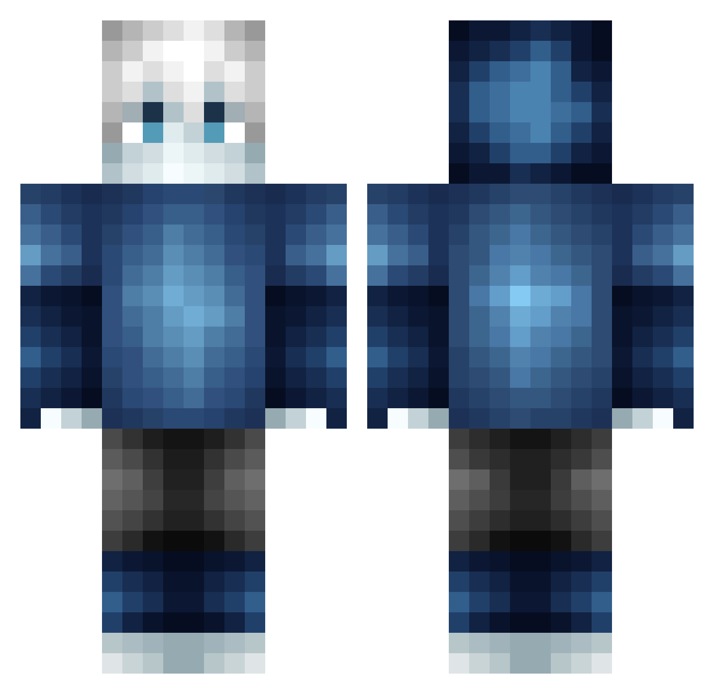 Denny Minecraft skin, front and back view