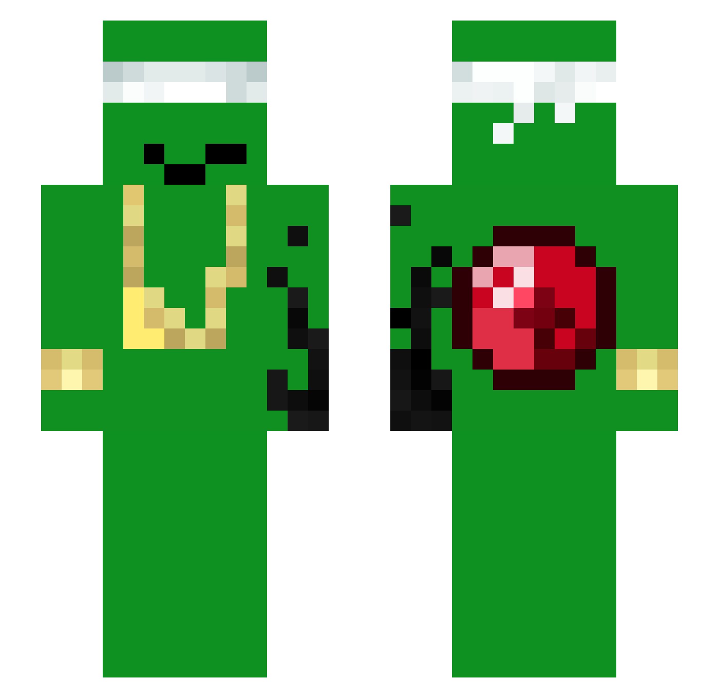 phrigerator Minecraft skin, front and back view