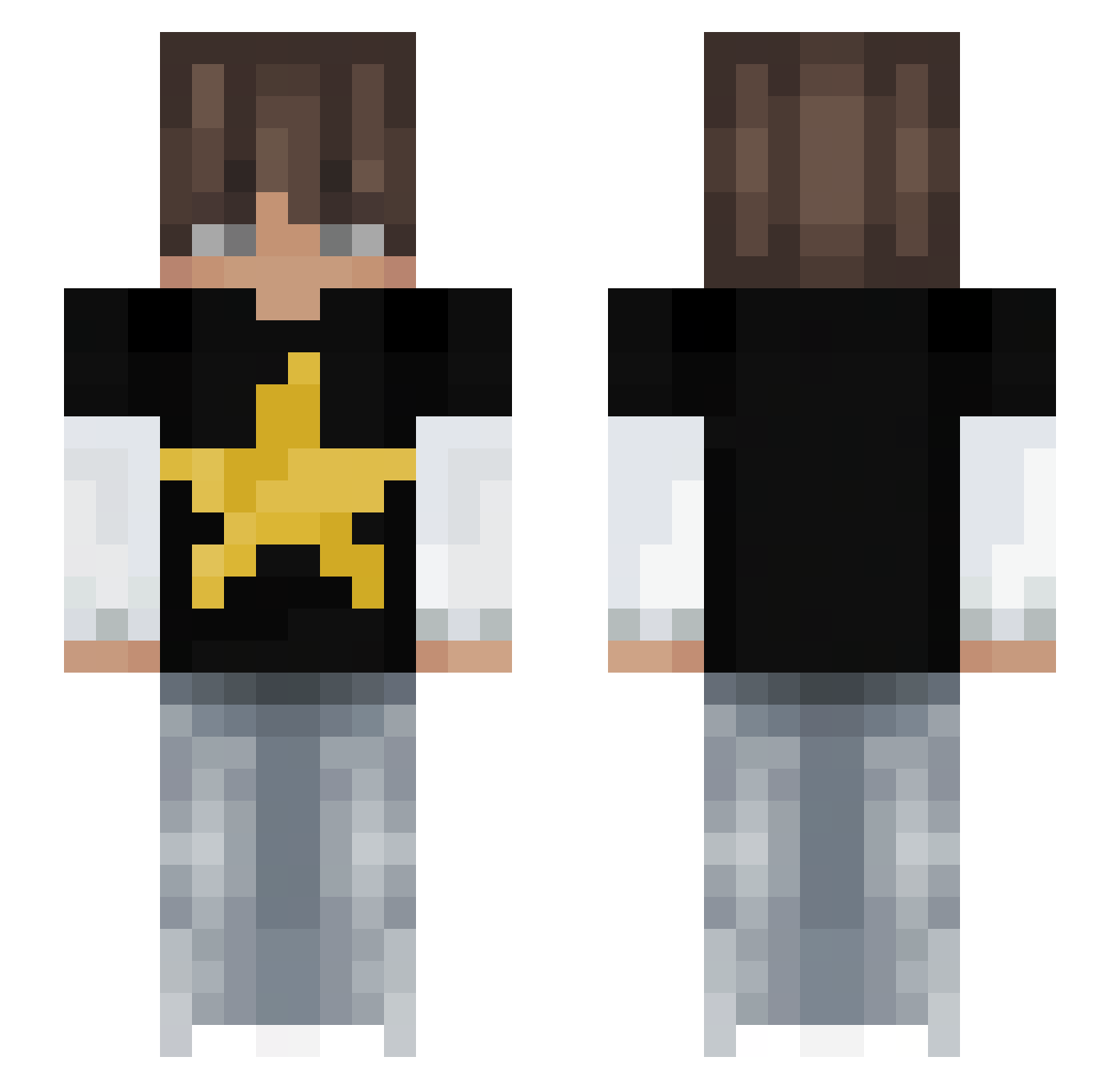 Rheingold_ Minecraft skin, front and back view