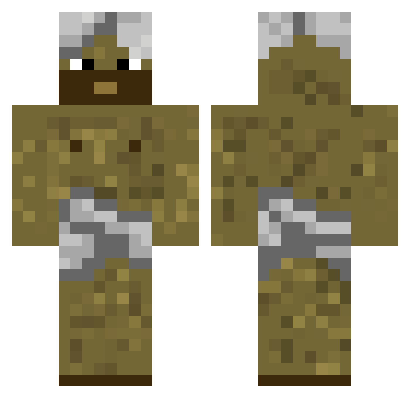 GLali Minecraft skin, front and back view