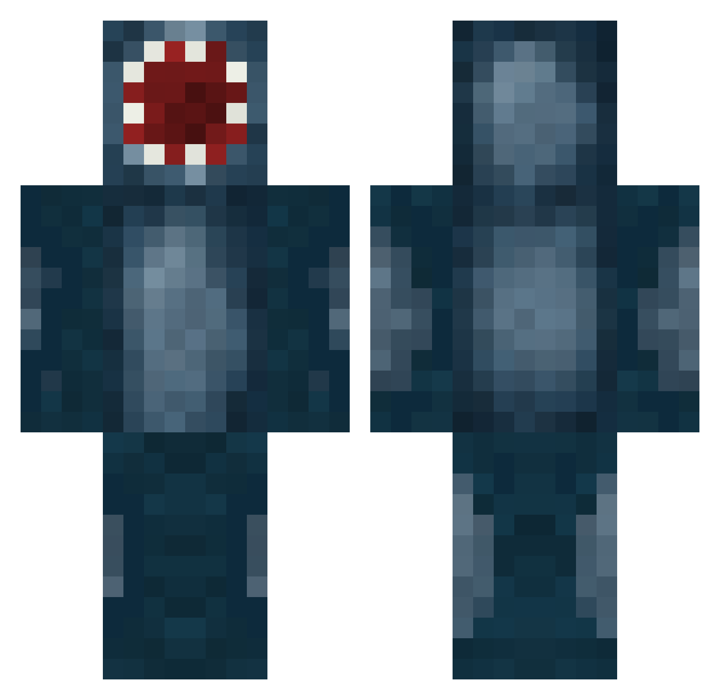 shrudd Minecraft skin, front and back view