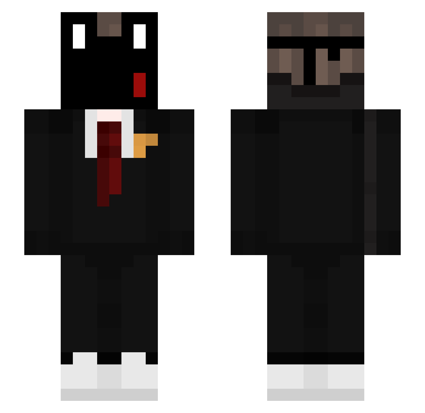 AtomicSlayer Minecraft skin, front and back view