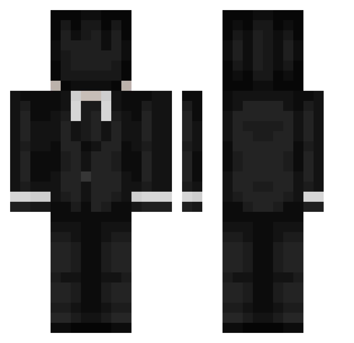 Killerisaac Minecraft skin, front and back view