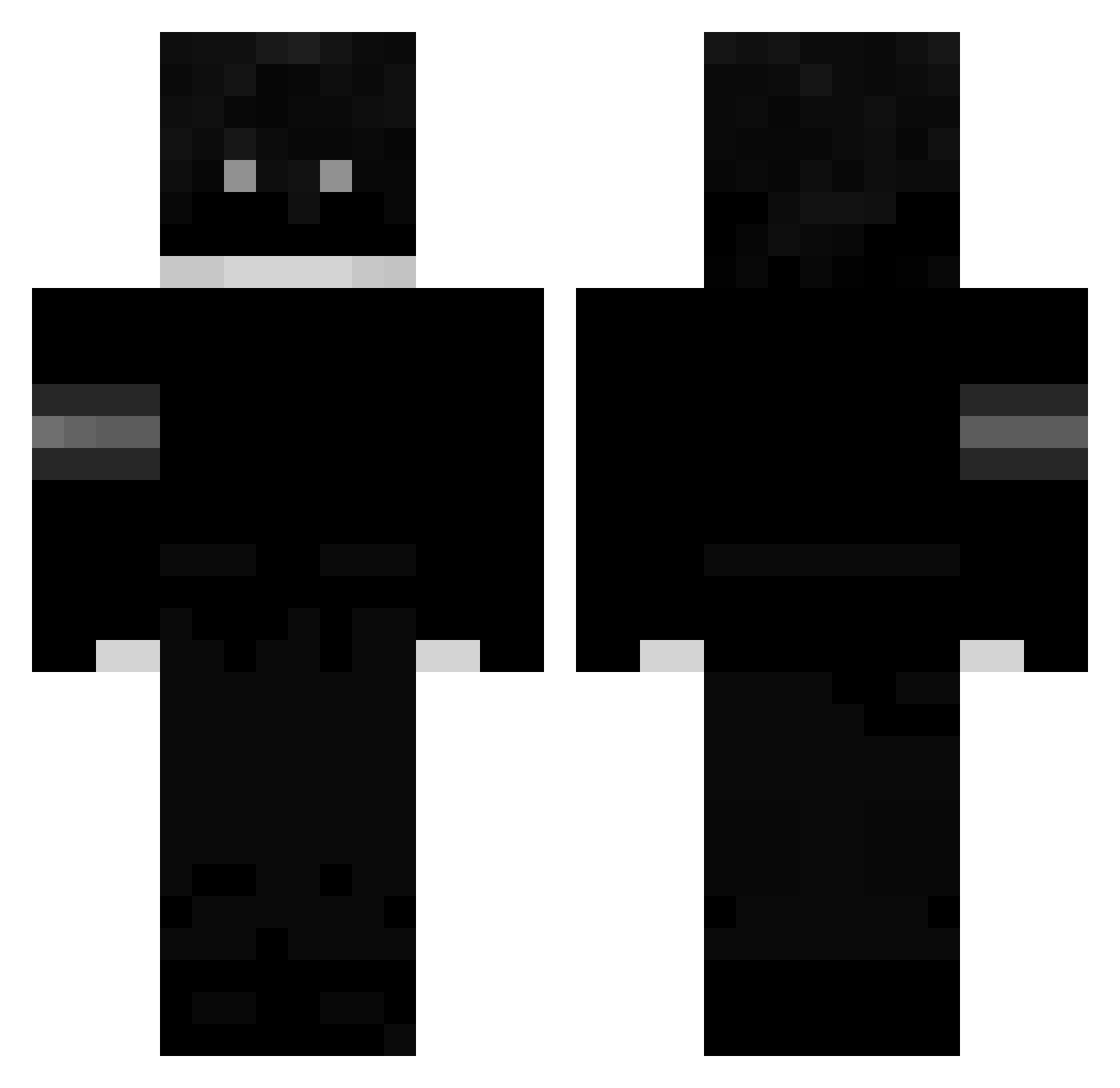 SuesaX Minecraft skin, front and back view