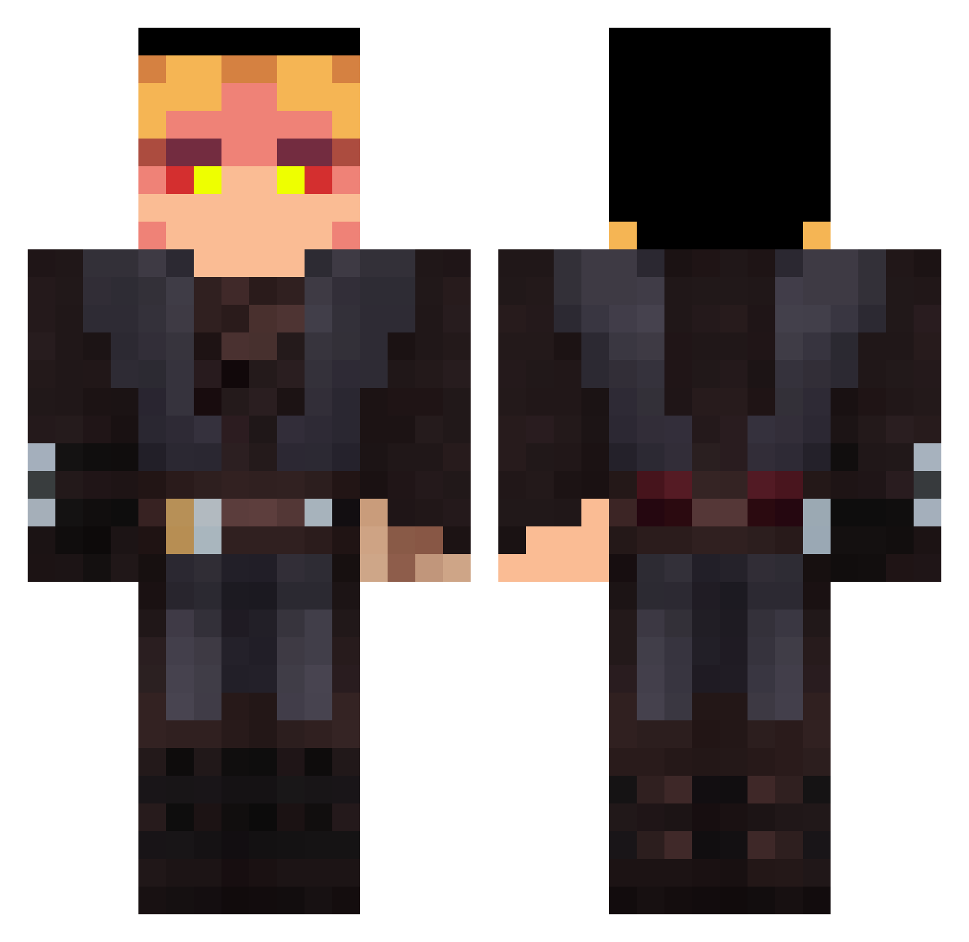 Leonsky66 Minecraft skin, front and back view