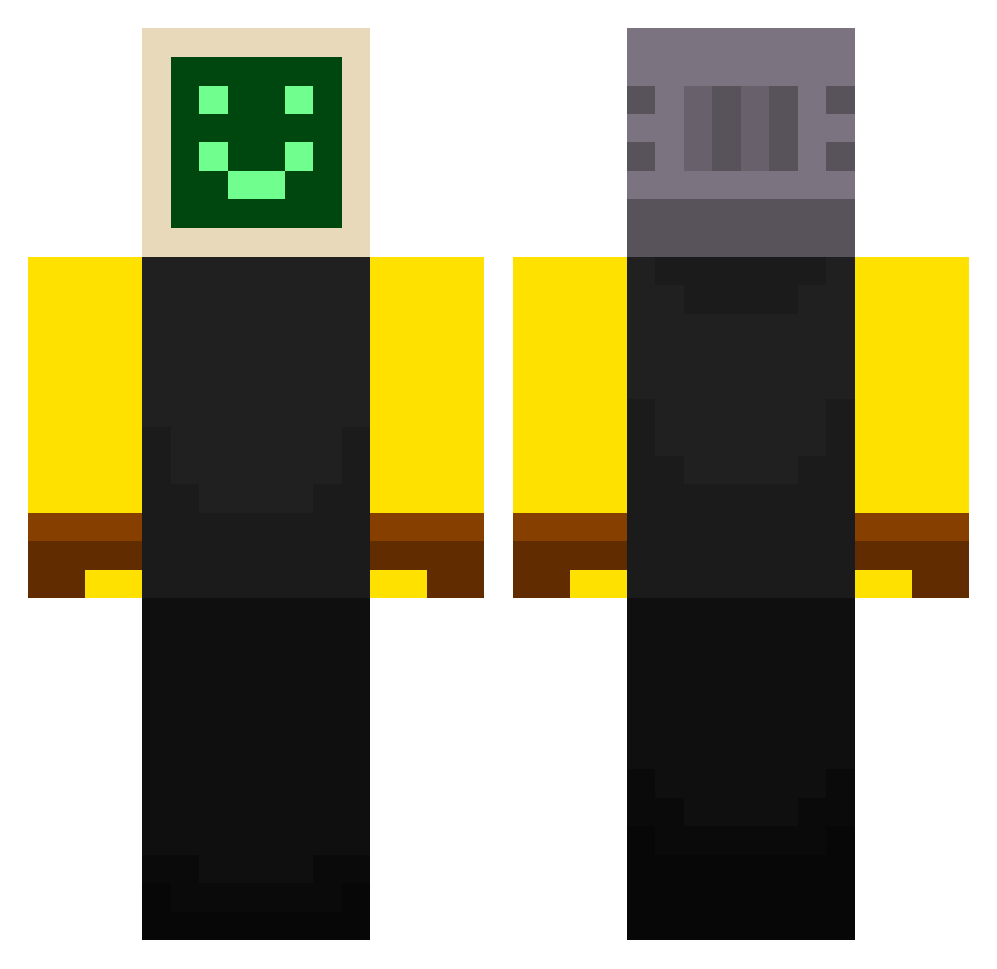 Heavenly_Kibb Minecraft skin, front and back view