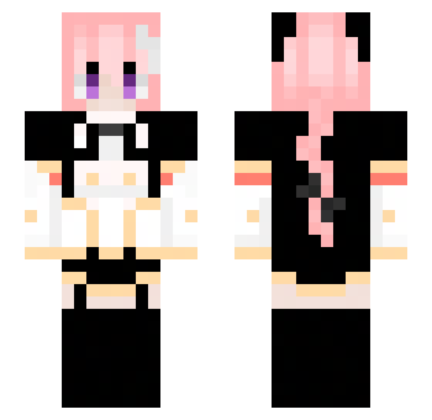 TetoPear00 Minecraft skin, front and back view