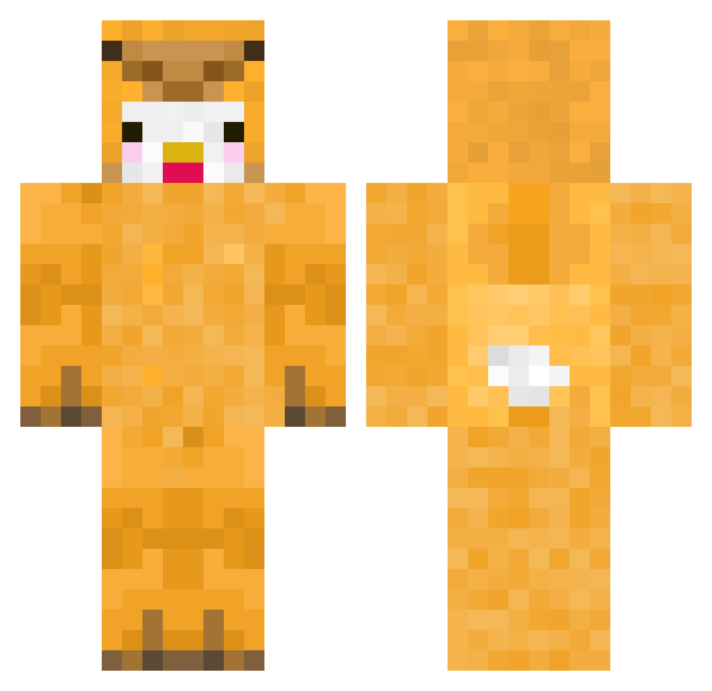 TheMonkeySniper Minecraft skin, front and back view