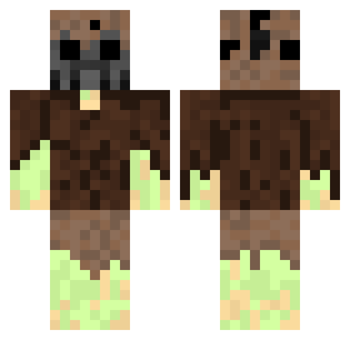 WickedKid2005 Minecraft skin, front and back view