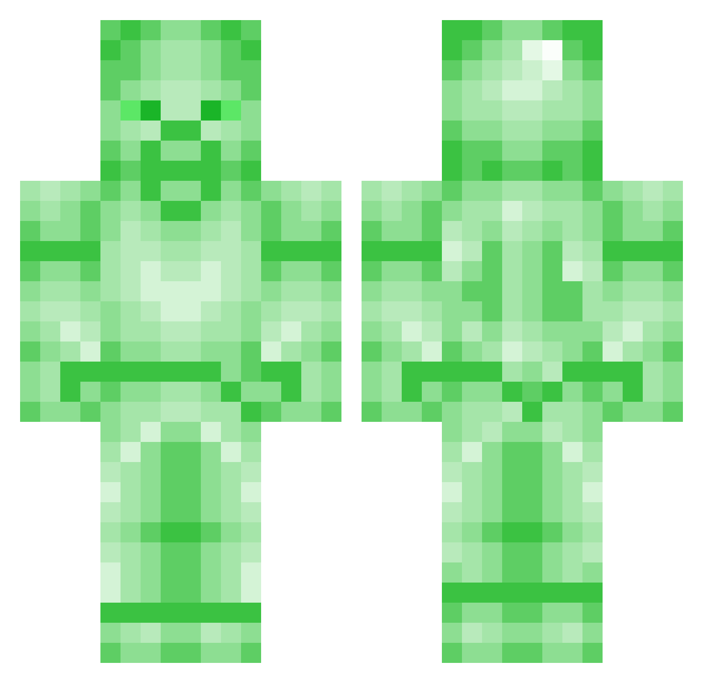 LPSZ Minecraft skin, front and back view