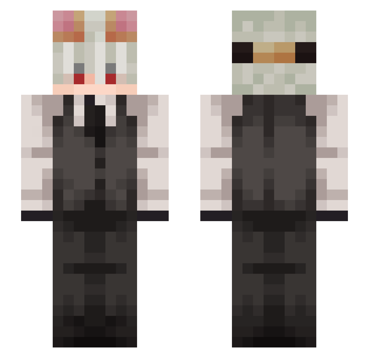 _Magma Minecraft skin, front and back view