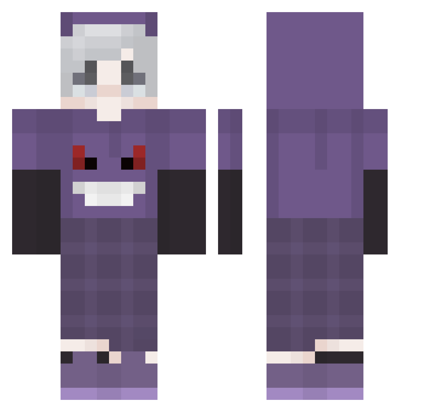 xd_Synergies Minecraft skin, front and back view