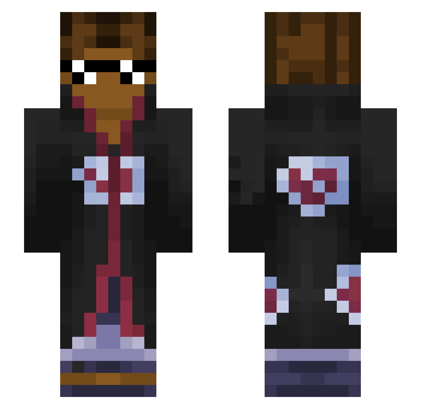 P0tt_ Minecraft skin, front and back view