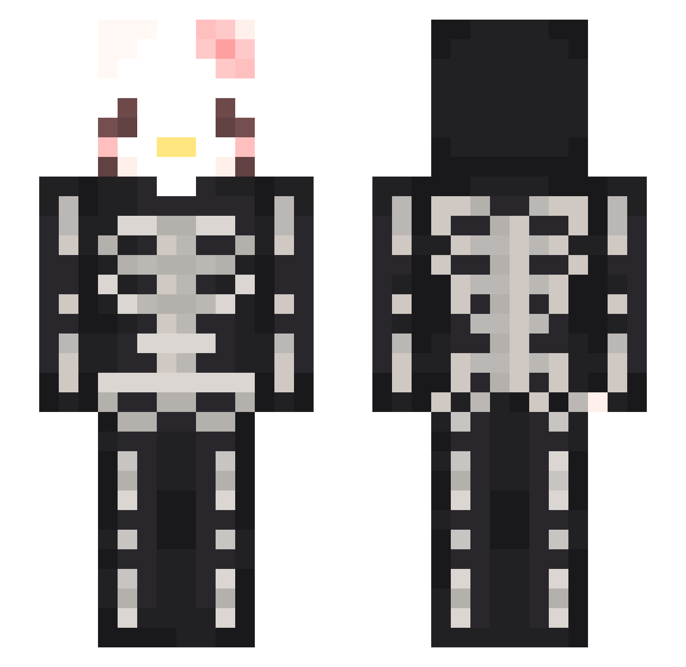 Werying Minecraft skin, front and back view