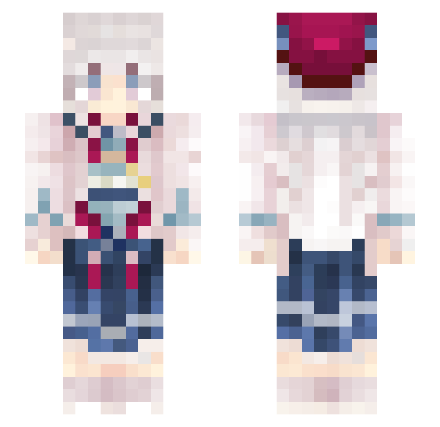 uvuowo333 Minecraft skin, front and back view