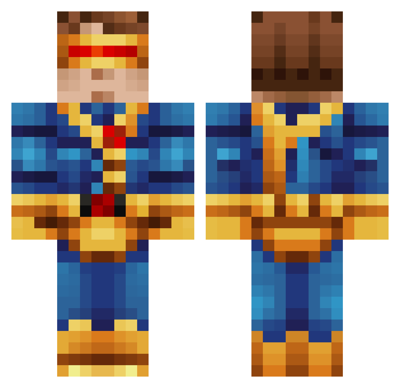 Tung Minecraft skin, front and back view