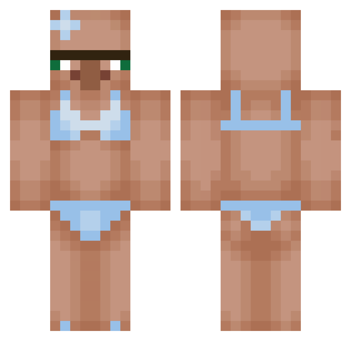 queencaitlinx Minecraft skin, front and back view