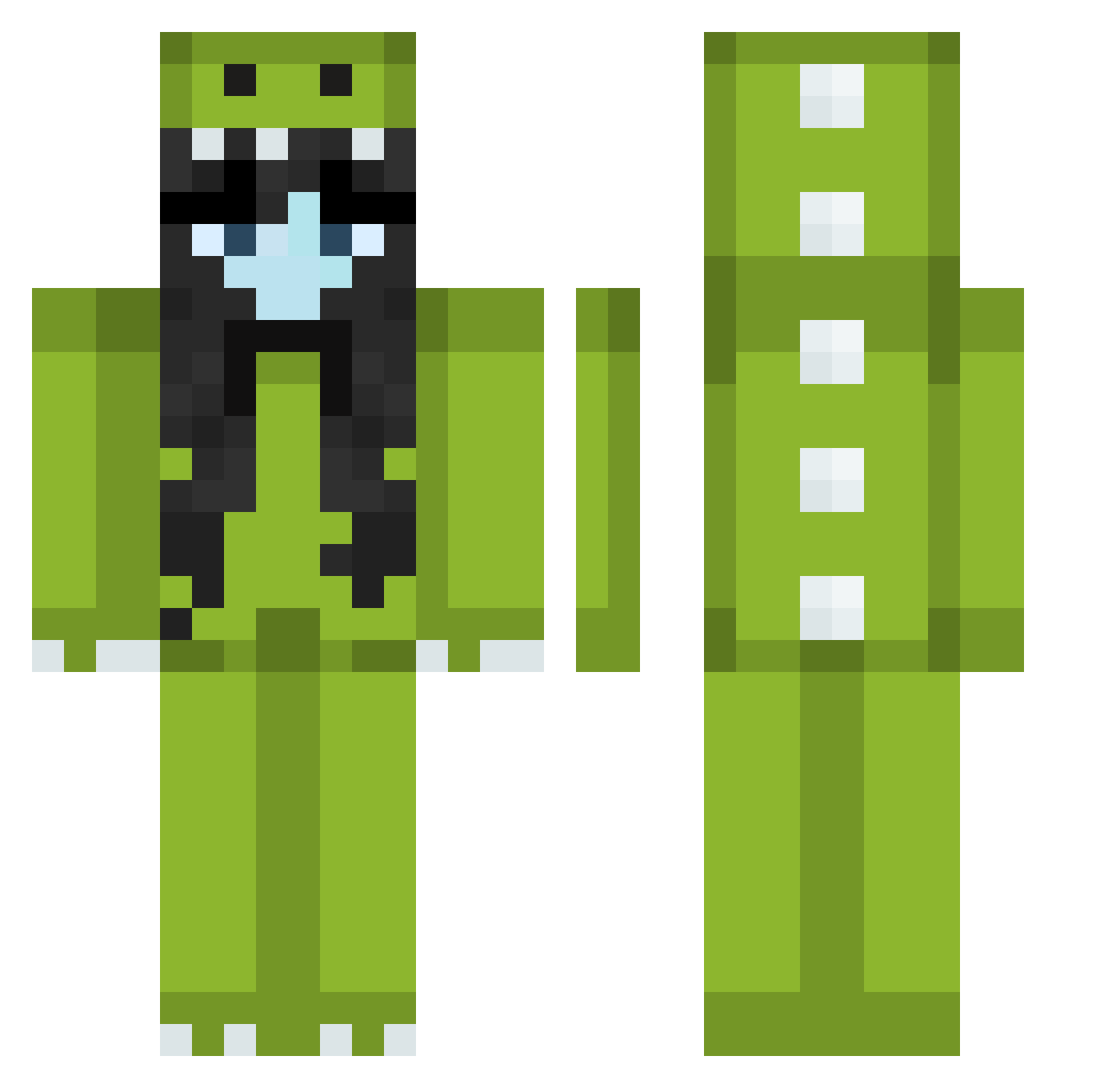 xKrystynka_ Minecraft skin, front and back view