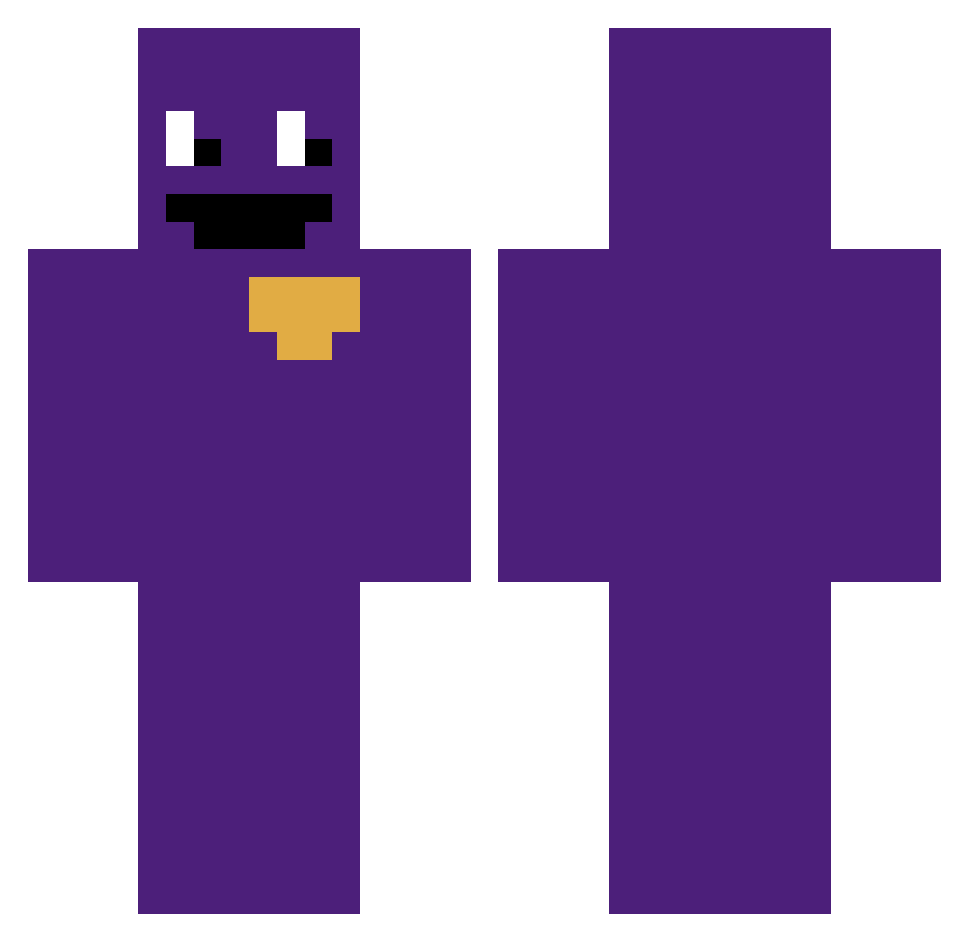DaddyInitius Minecraft skin, front and back view