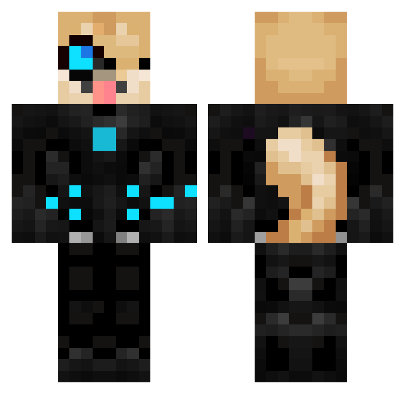 robotcr3469 Minecraft skin, front and back view