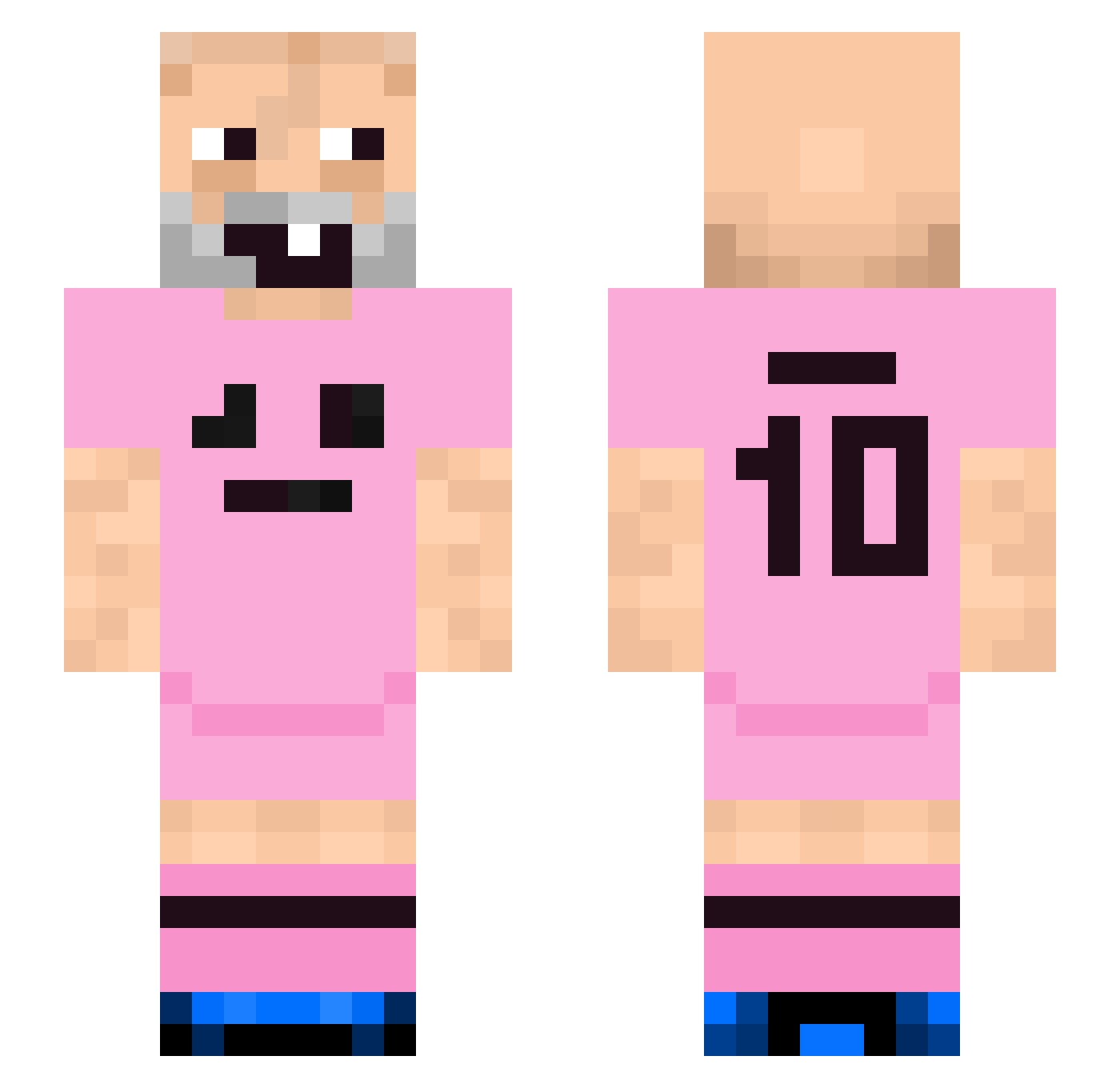 woodongghost_kim Minecraft skin, front and back view