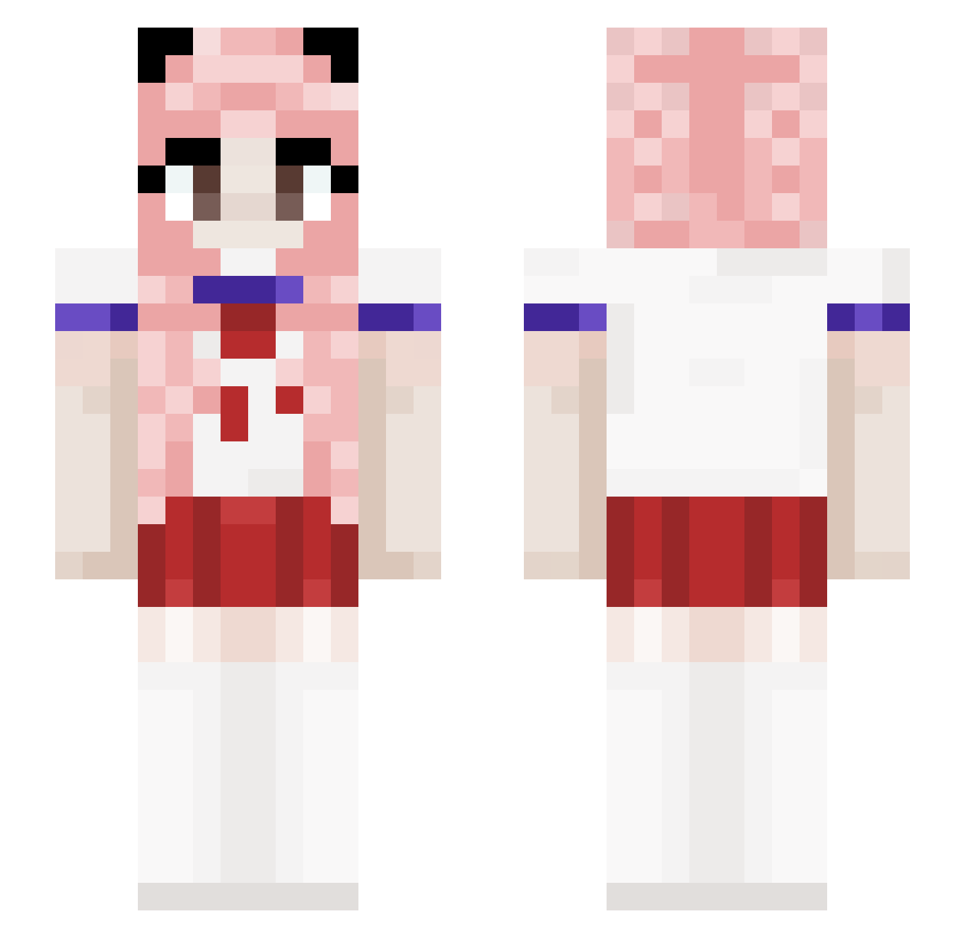 Zacassasin Minecraft skin, front and back view