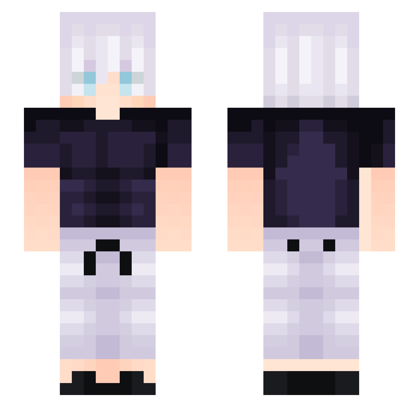 SLOUMAN1 Minecraft skin, front and back view
