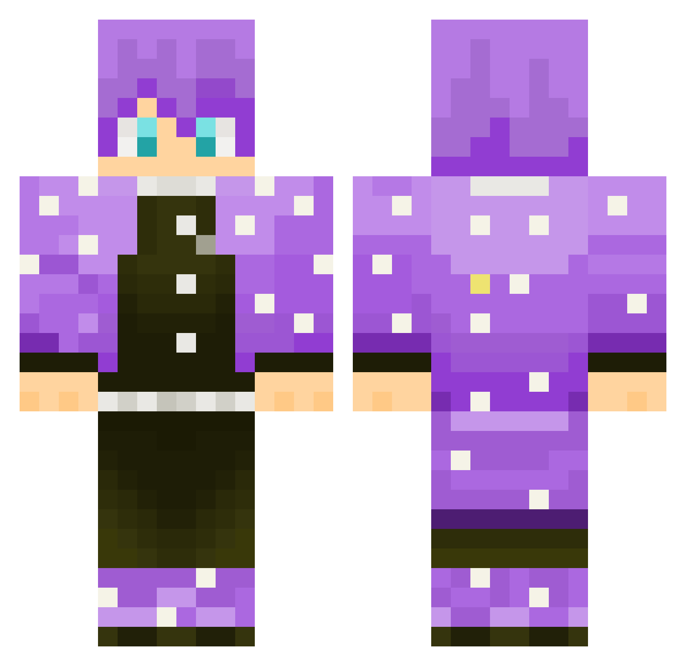 MikeyG86 Minecraft skin, front and back view