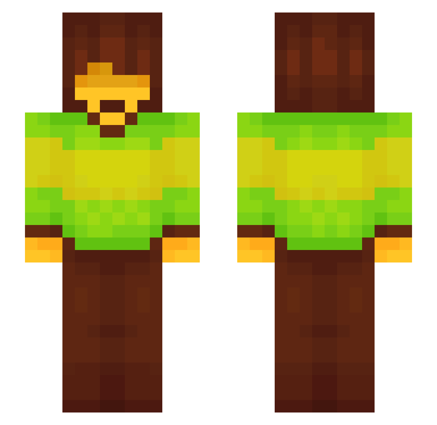 CaptainWither Minecraft skin, front and back view