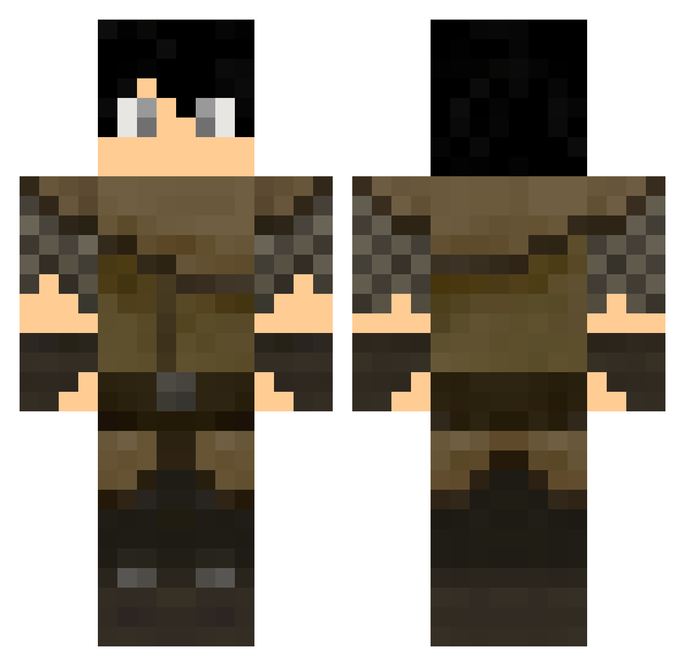 Mathieudu9 Minecraft skin, front and back view