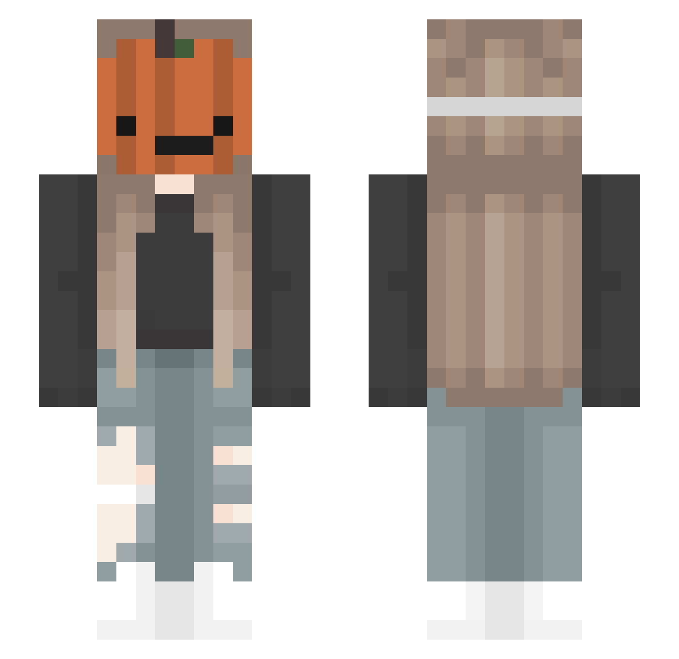 yKyouko Minecraft skin, front and back view