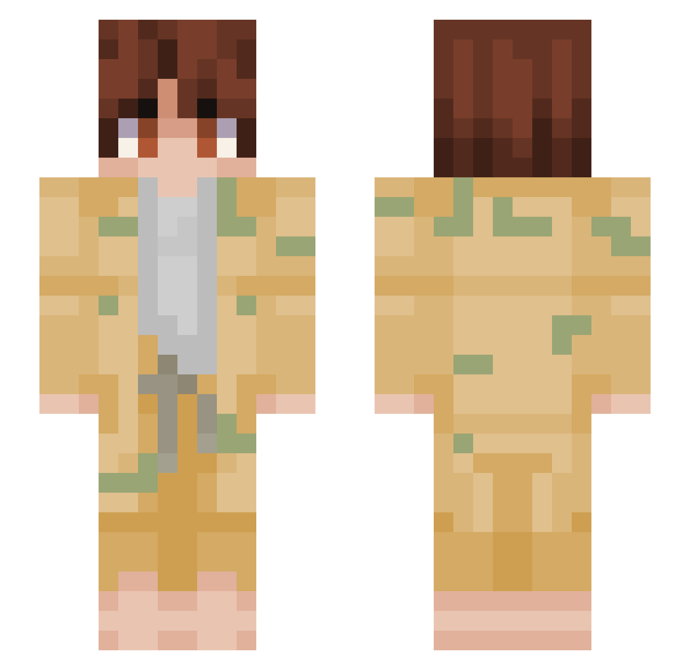 TakizawaSan_ Minecraft skin, front and back view