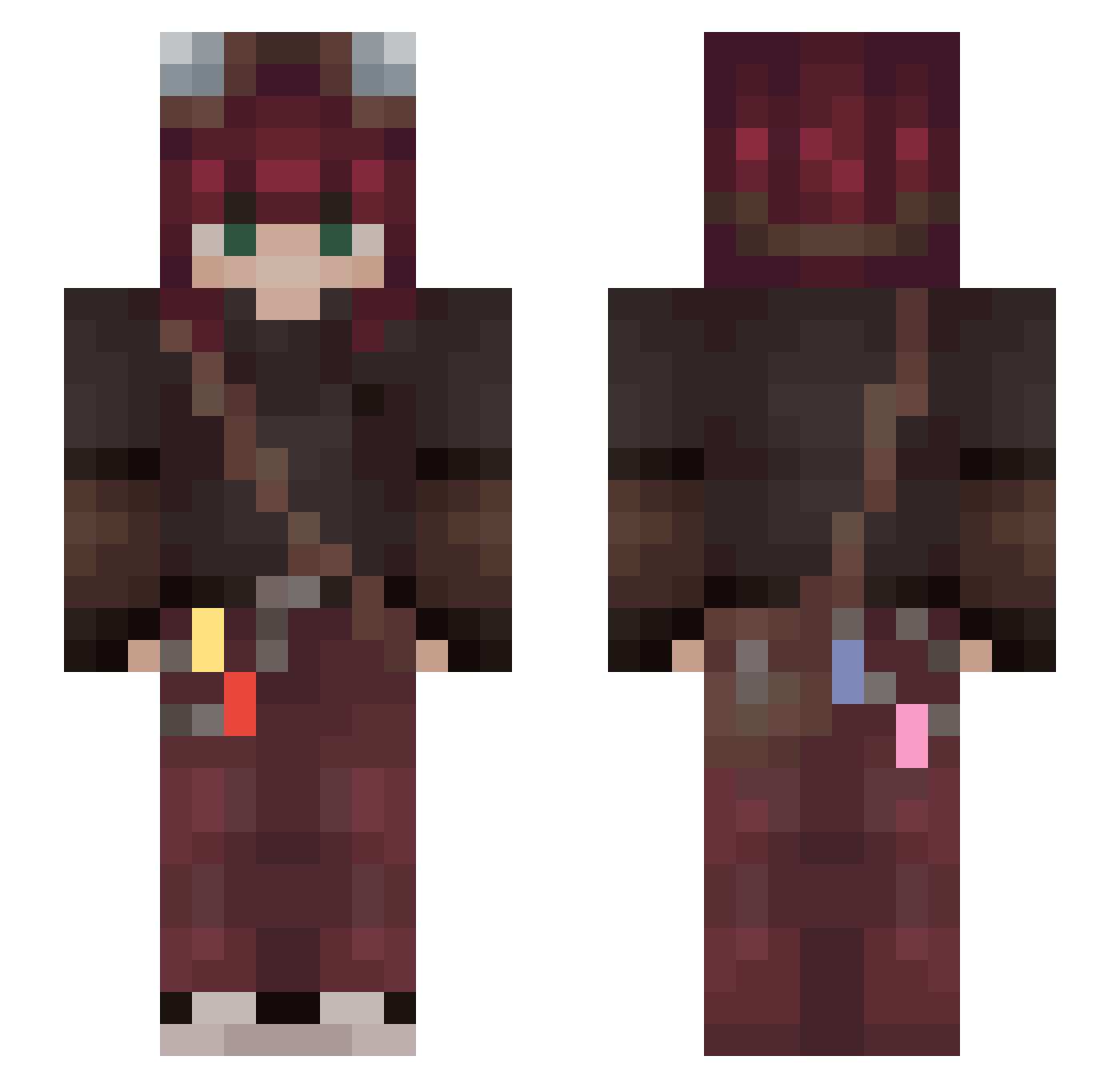 OrdinaryAppL Minecraft skin, front and back view