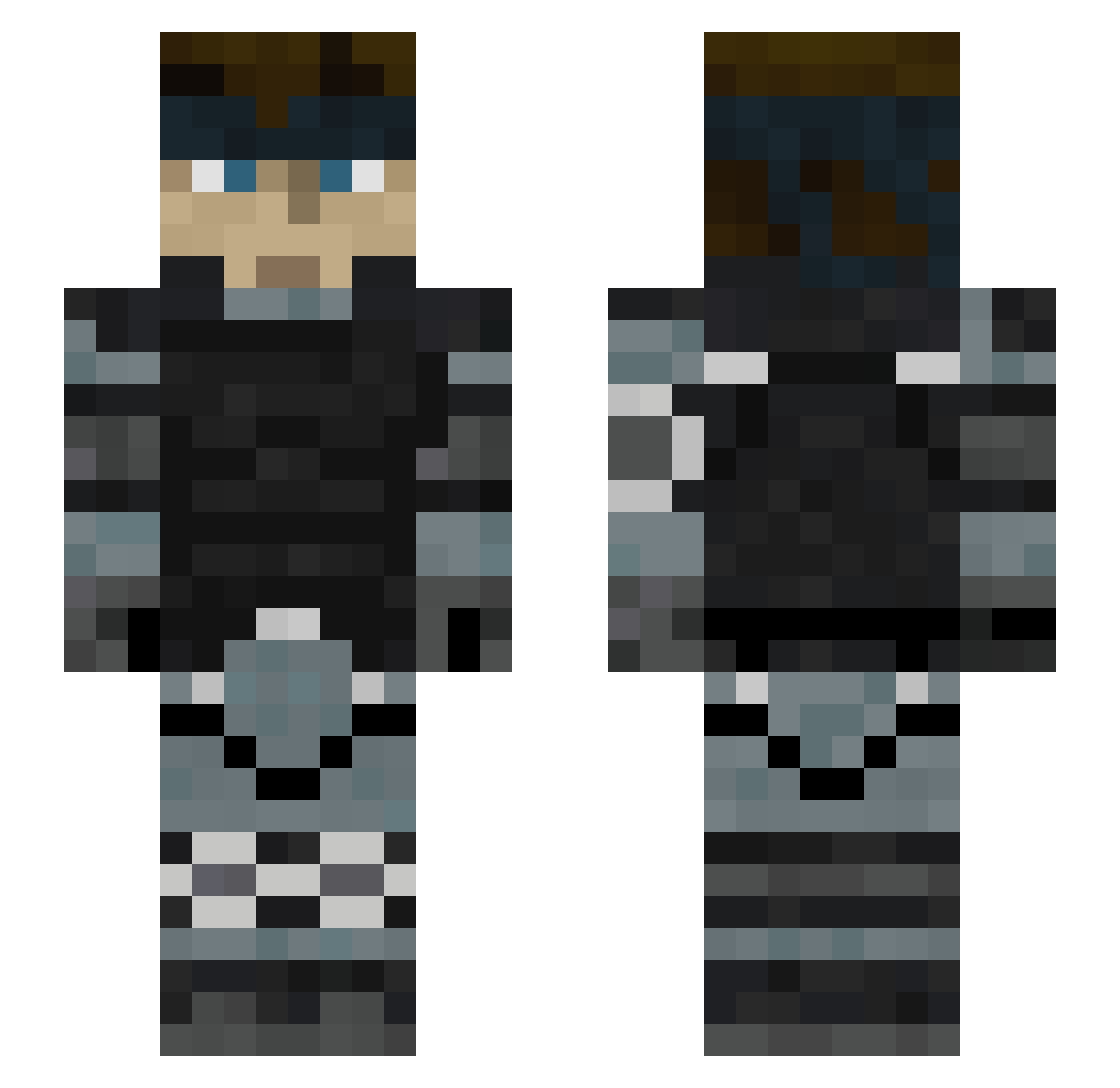 satjiuma Minecraft skin, front and back view