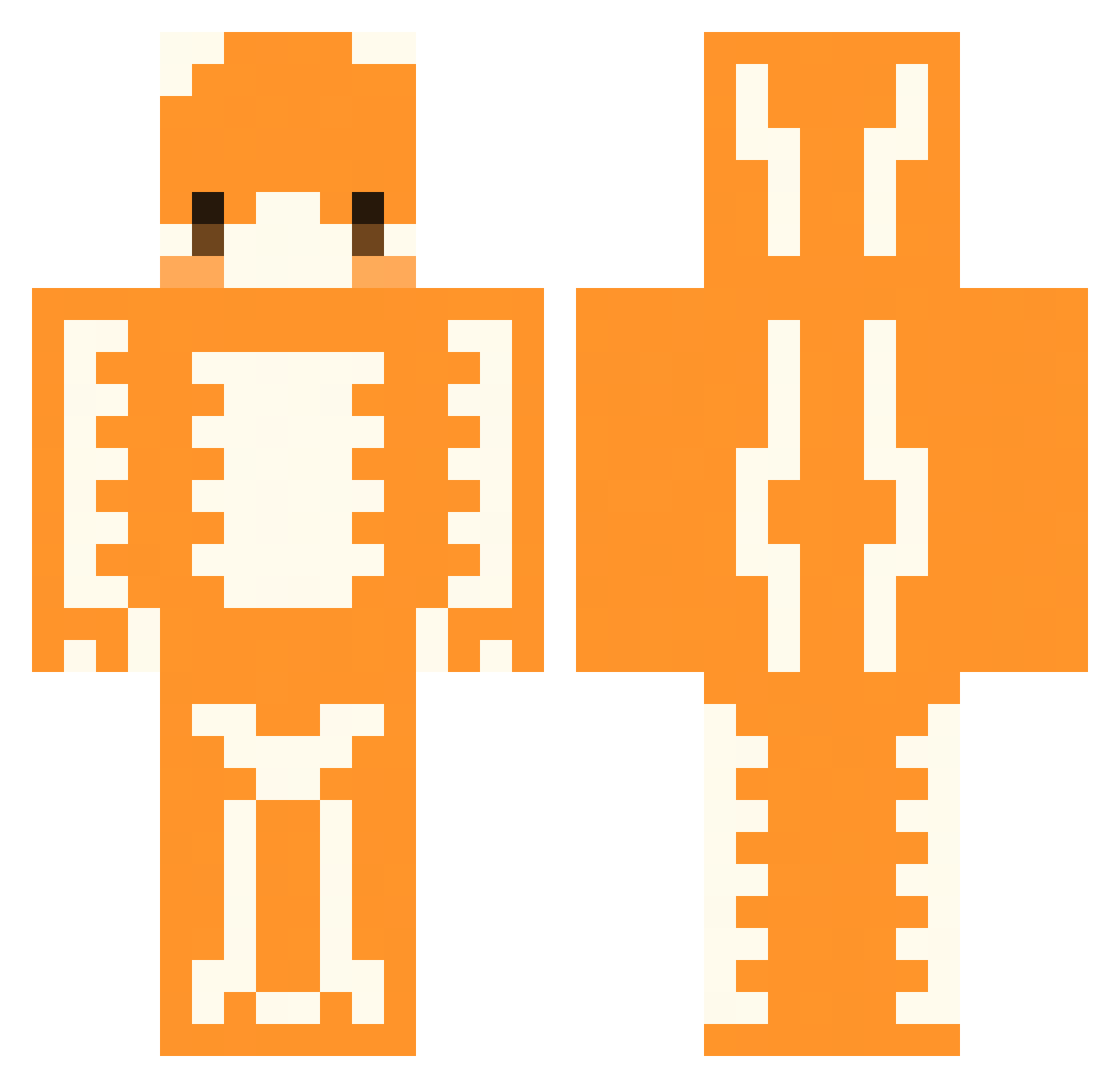 ElytraSuperCat Minecraft skin, front and back view