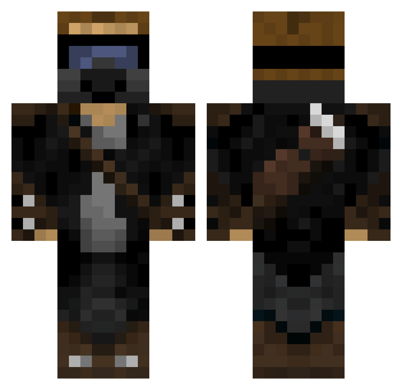 LeCorbec Minecraft skin, front and back view