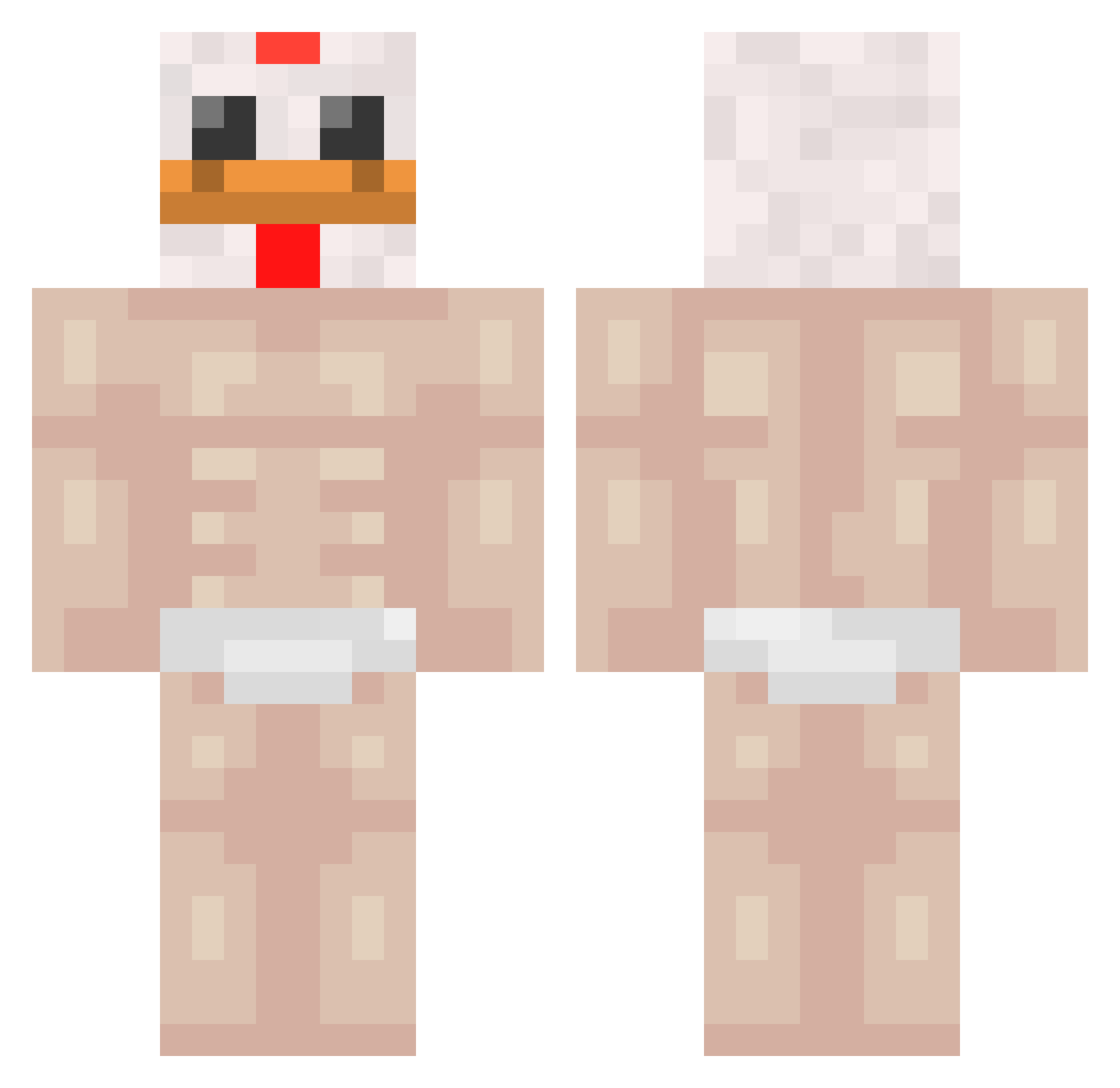 Panchelol Minecraft skin, front and back view