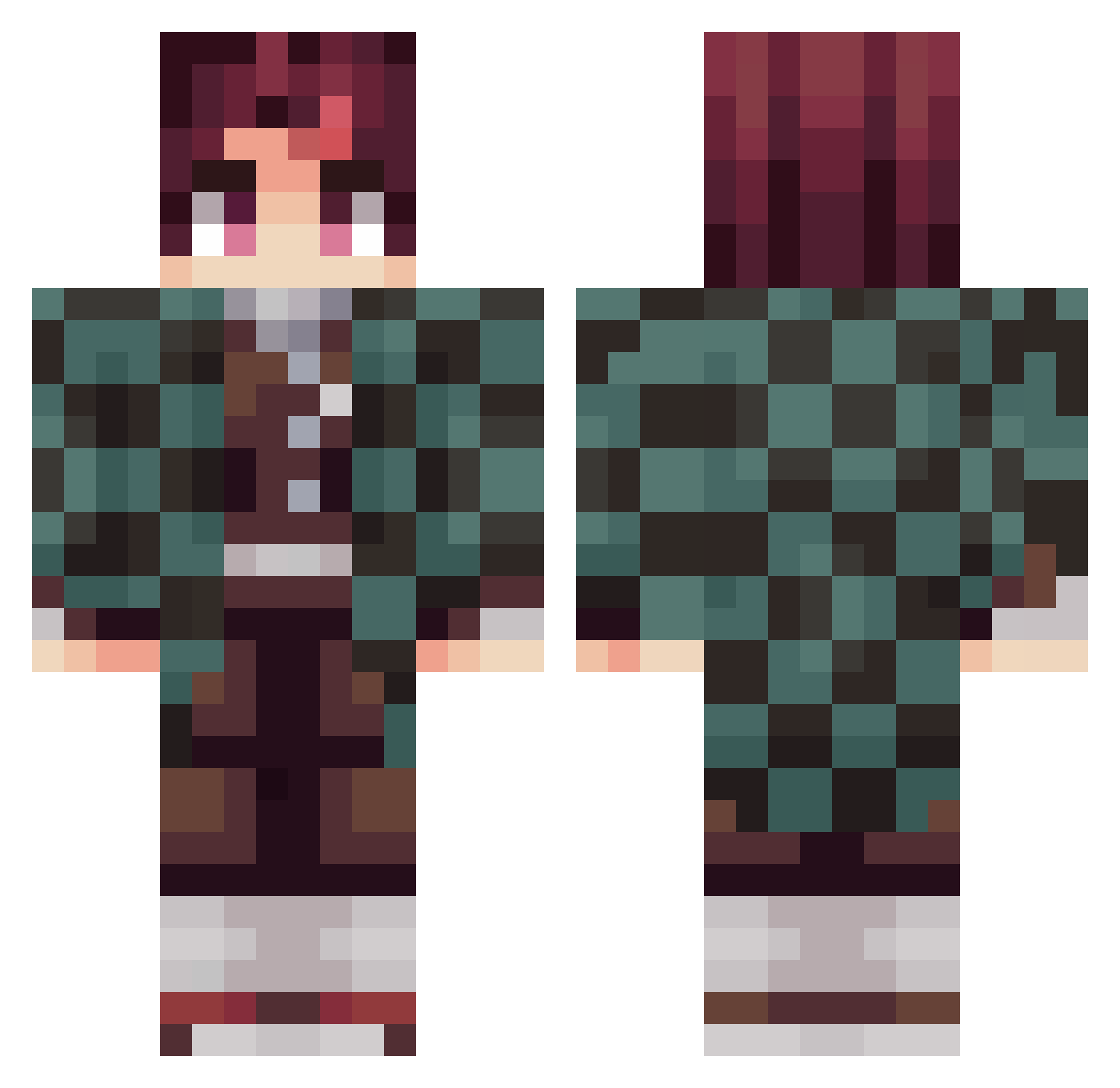 Formarod Minecraft skin, front and back view