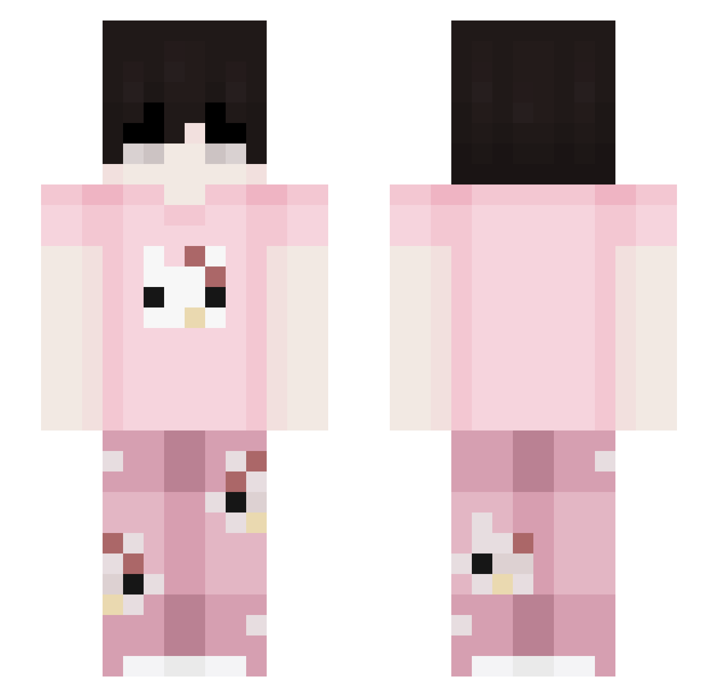 VitoTomato Minecraft skin, front and back view
