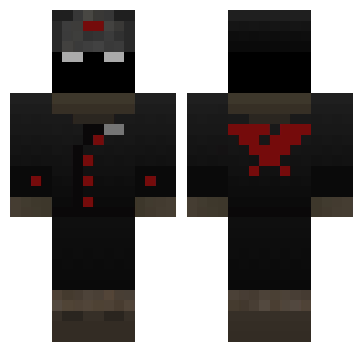 Specric Minecraft skin, front and back view