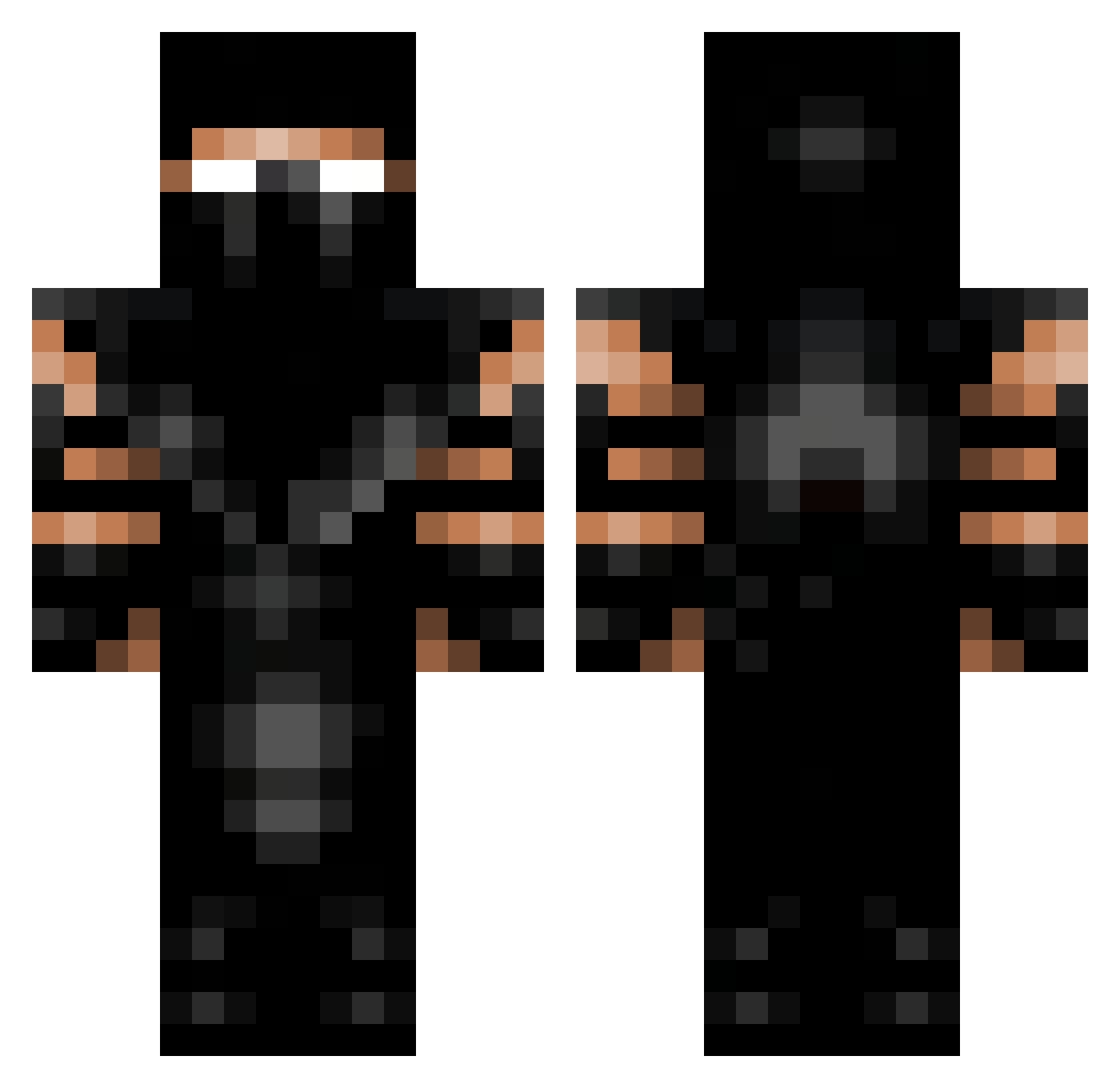 Chiqa Minecraft skin, front and back view