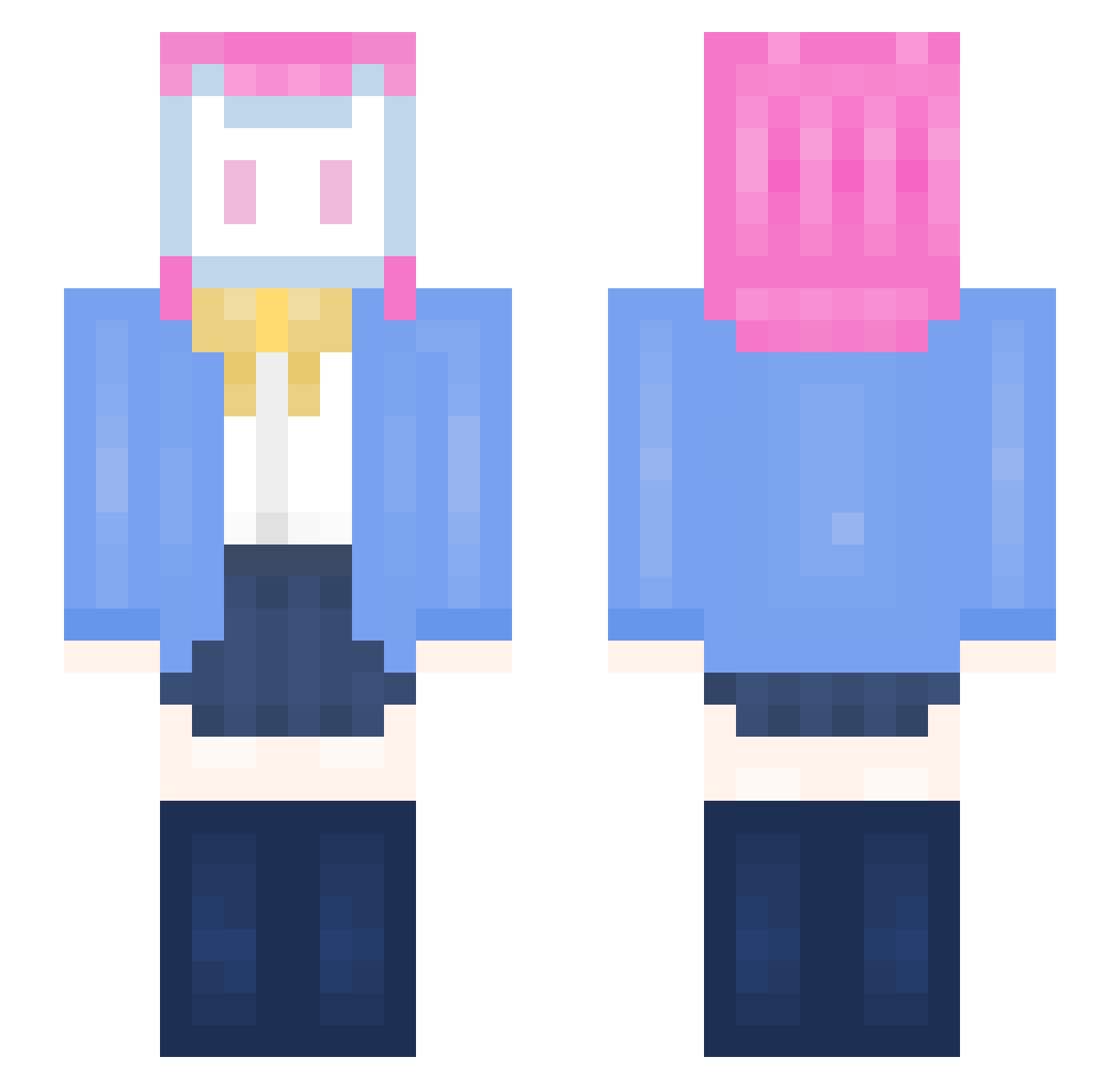 yulinnnnnnnnnn Minecraft skin, front and back view