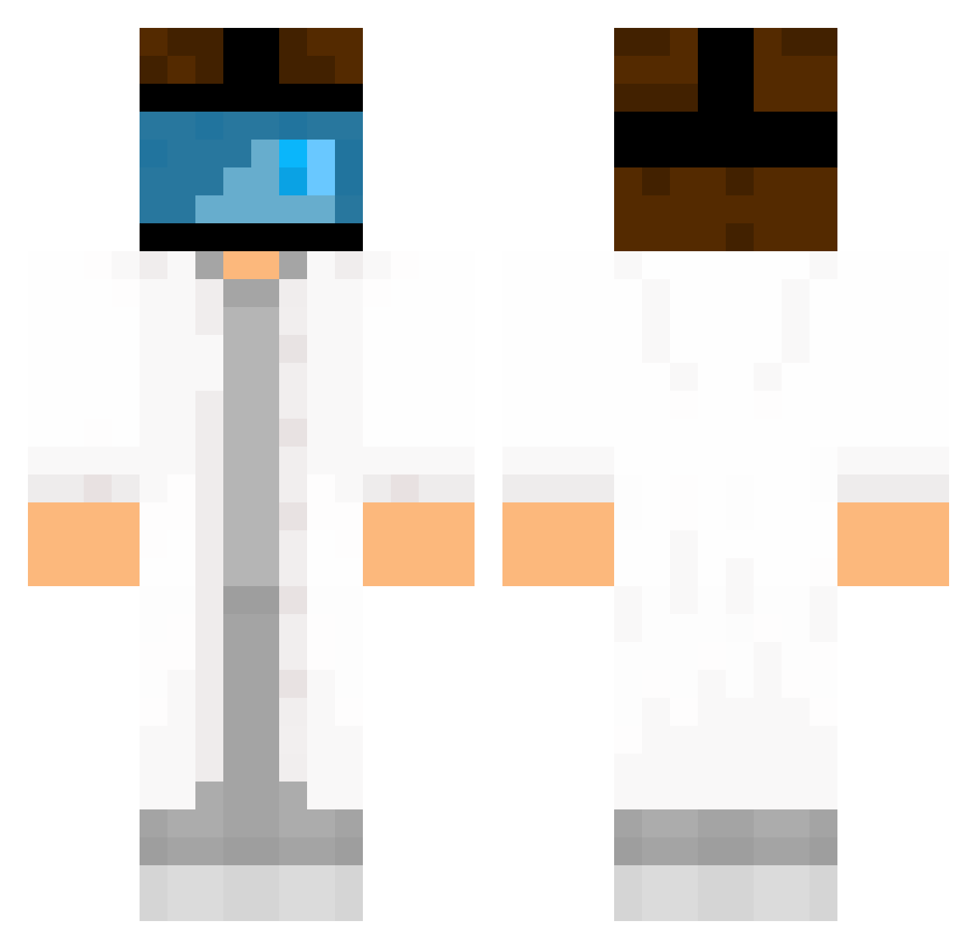 Leaffarel Minecraft skin, front and back view