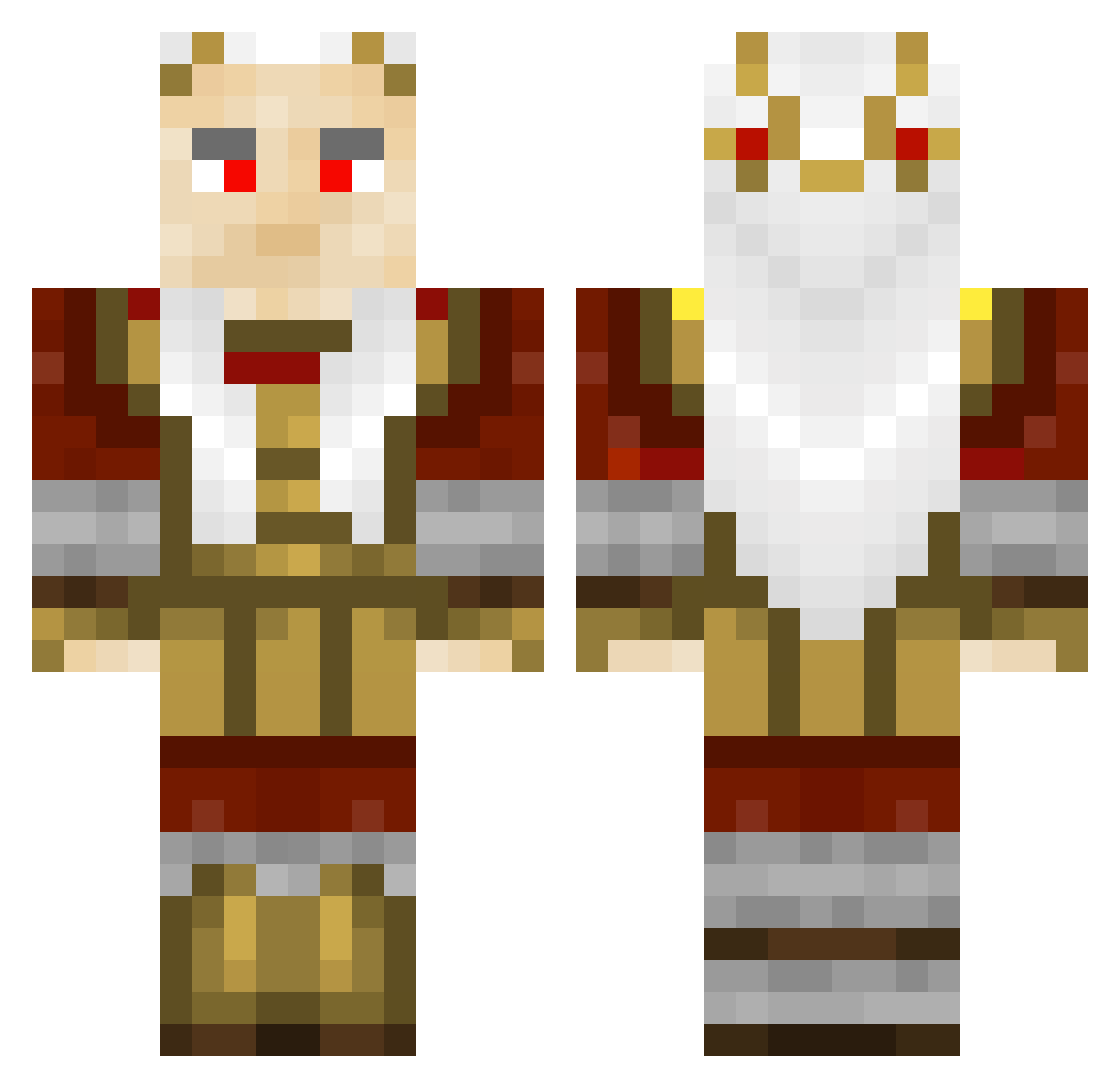PorkyBeef77 Minecraft skin, front and back view