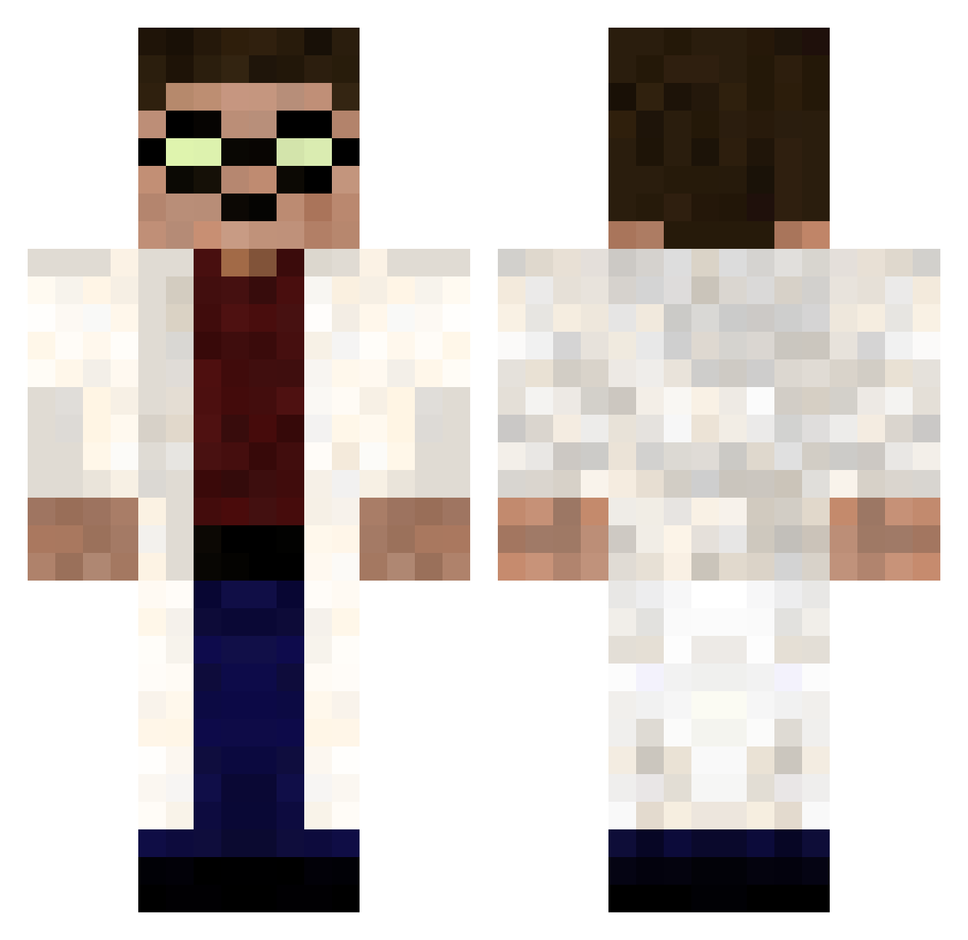 KapiCat Minecraft skin, front and back view
