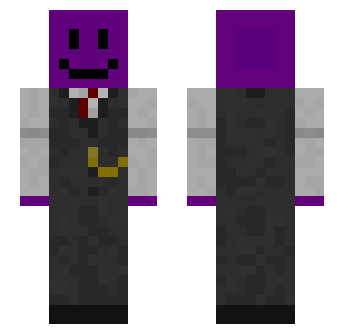 MIKAILAUF180 Minecraft skin, front and back view