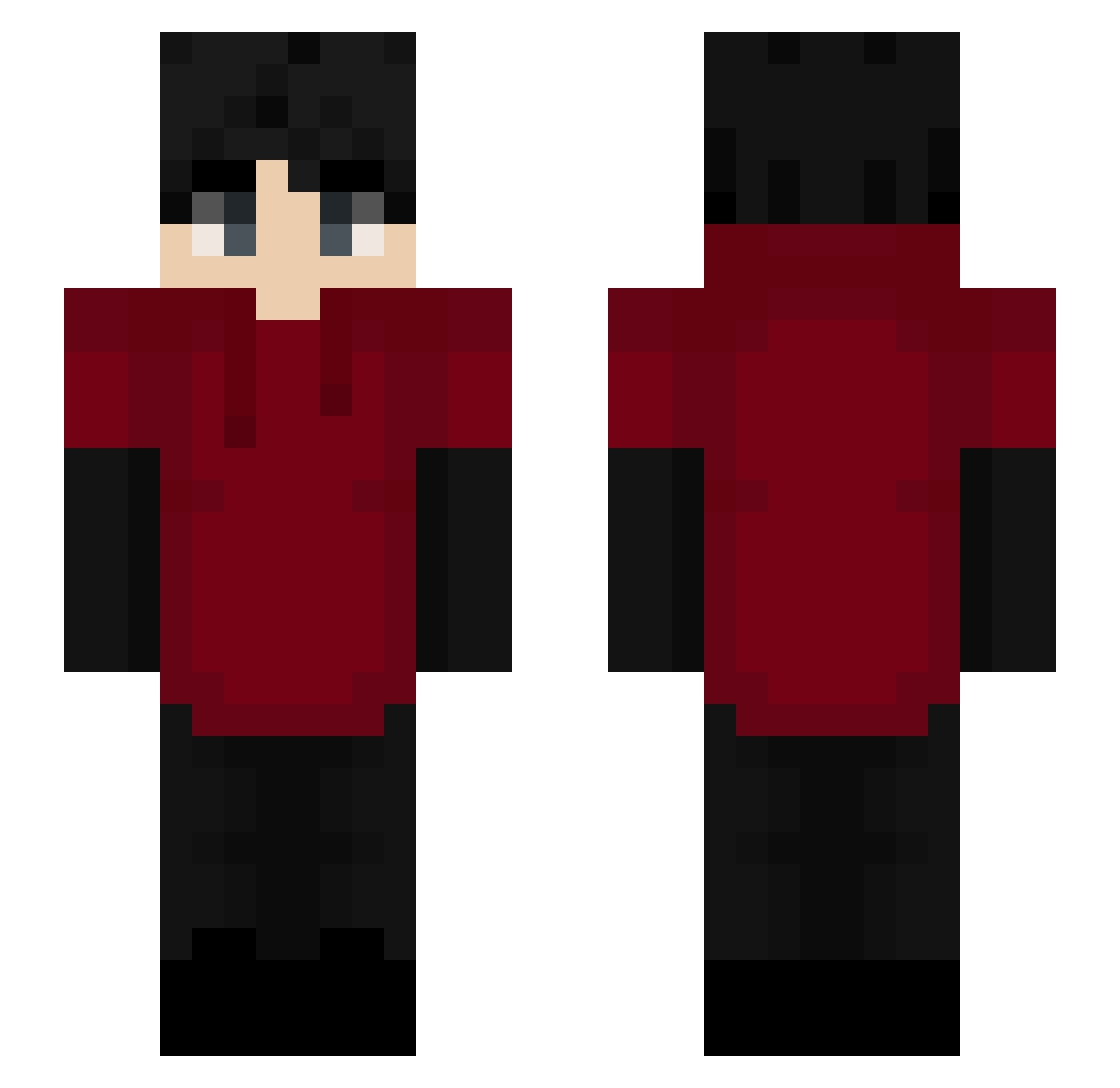 TheOverShadow Minecraft skin, front and back view