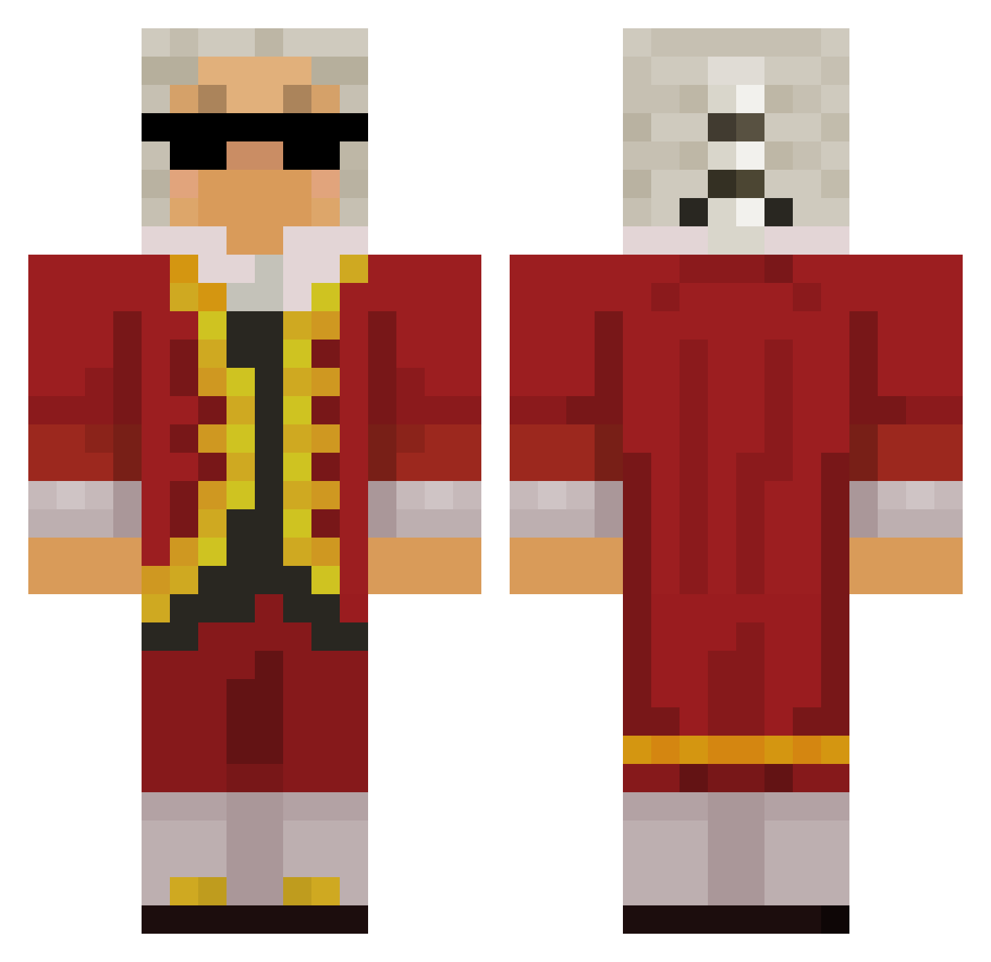 ImSoSmart Minecraft skin, front and back view