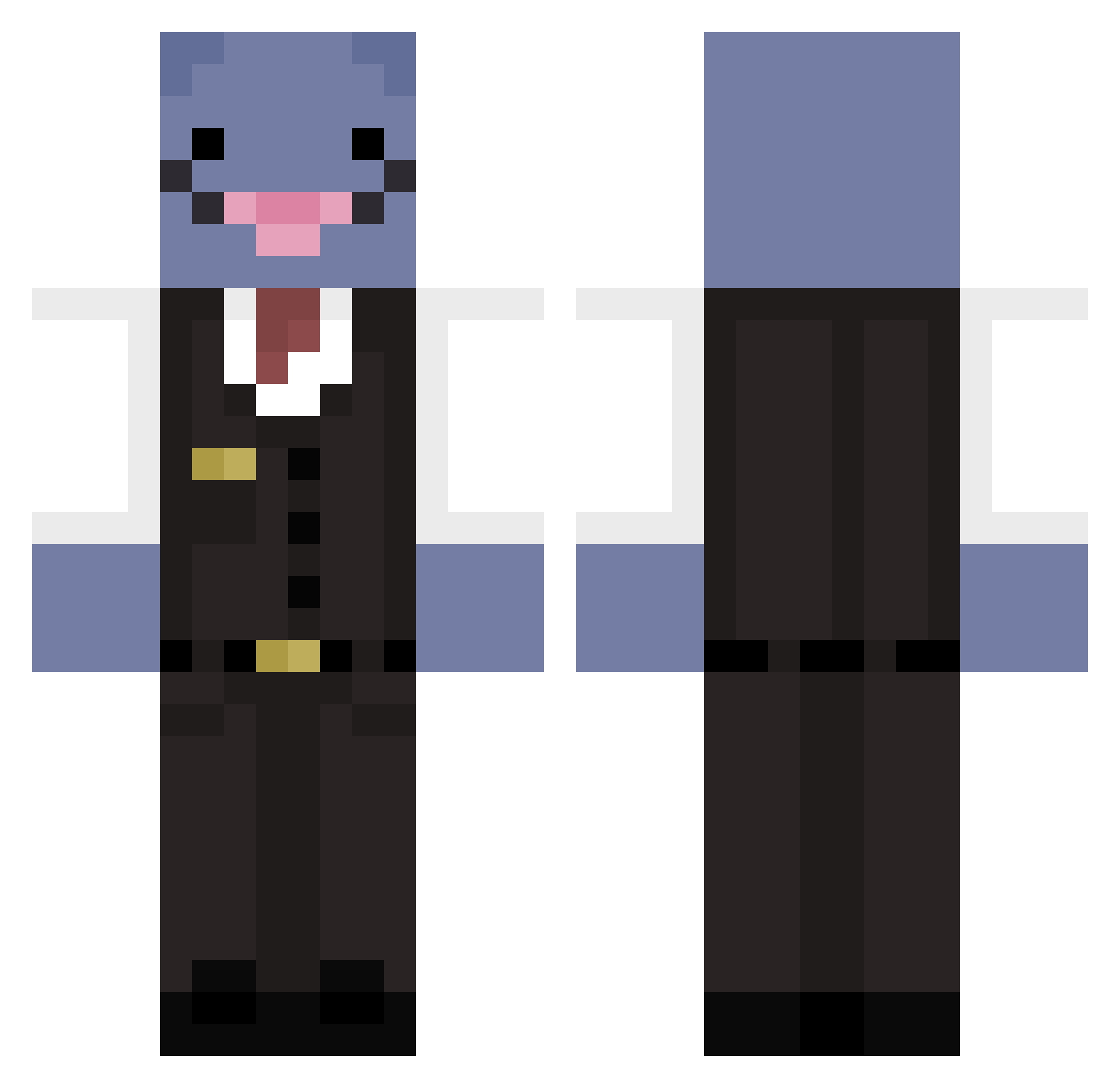 TheGiantRat Minecraft skin, front and back view